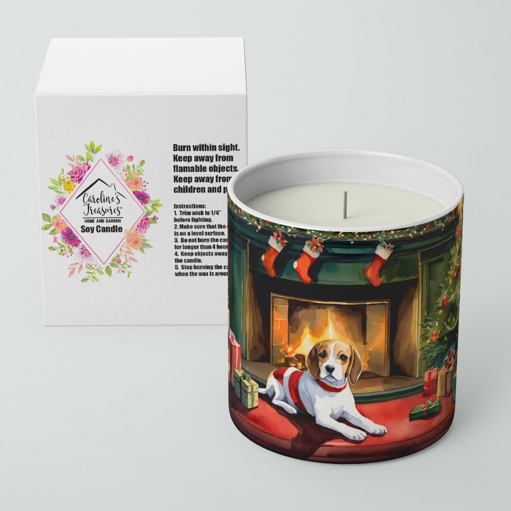 Beagle Cozy Christmas Decorative Soy Candle Nature Soy Wax Essential Oil Home Decor Ideal for Bedroom Kitchen Bath Office Gift, 10 oz
