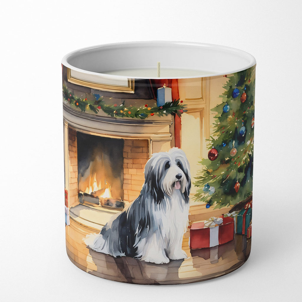 Bearded Collie Cozy Christmas Decorative Soy Candle Nature Soy Wax Essential Oil Home Decor Ideal for Bedroom Kitchen Bath Office Gift, 10 oz