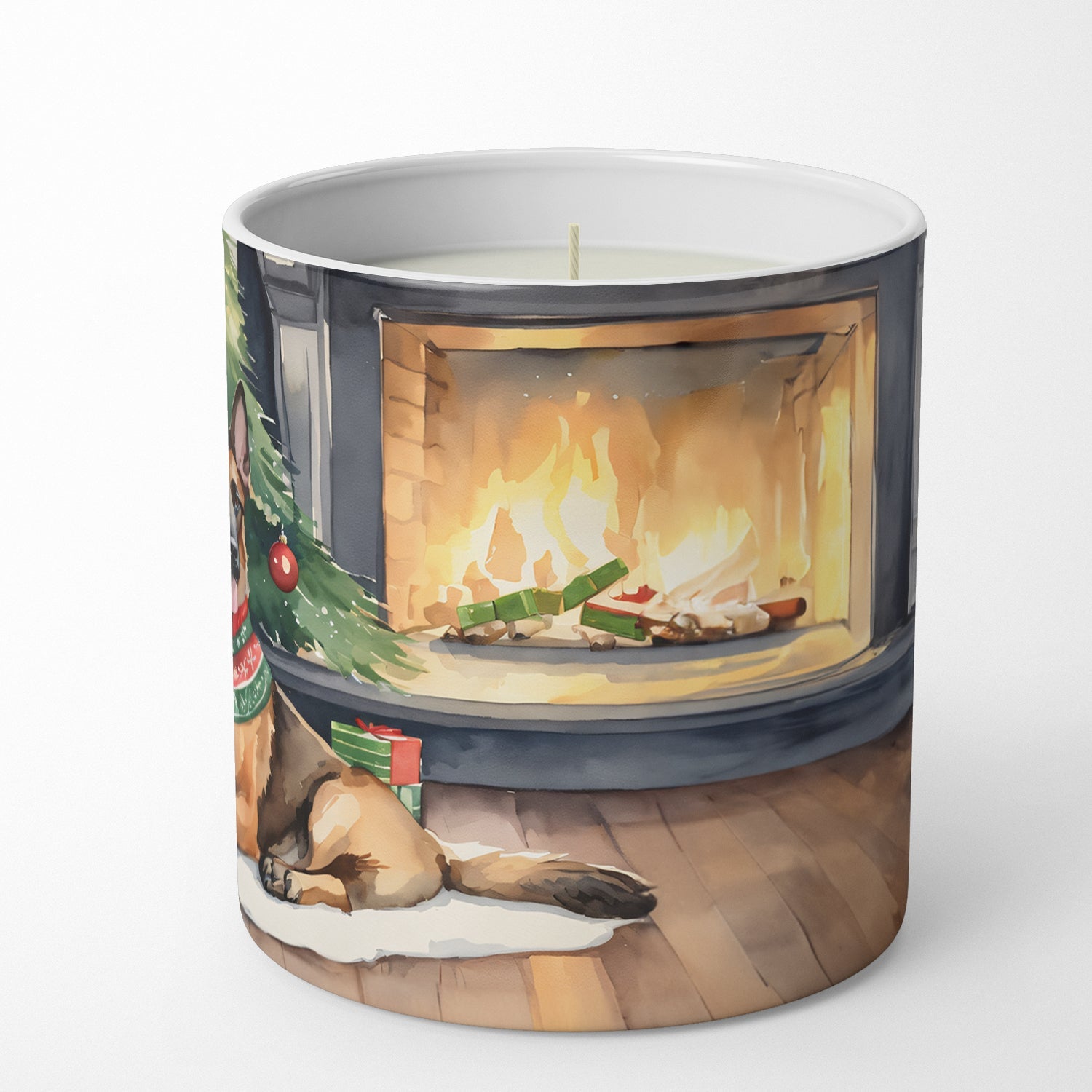 Belgian Malinois Cozy Christmas Decorative Soy Candle Nature Soy Wax Essential Oil Home Decor Ideal for Bedroom Kitchen Bath Office Gift, 10 oz