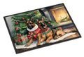Belgian Malinois Cozy Christmas Doormat Indoor Outdoor 18H X 27W Front Door Mat Rugs for Entryway, Non Slip Washable