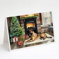 Belgian Malinois Cozy Christmas Greeting Cards Pack of 8 Blank Cards with Envelopes Whimsical A7 Size 5x7