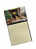 Belgian Malinois Cozy Christmas Watercolor Sticky Note Holder Refillable Dispenser Desk Accessory 3x3 Pad Gift