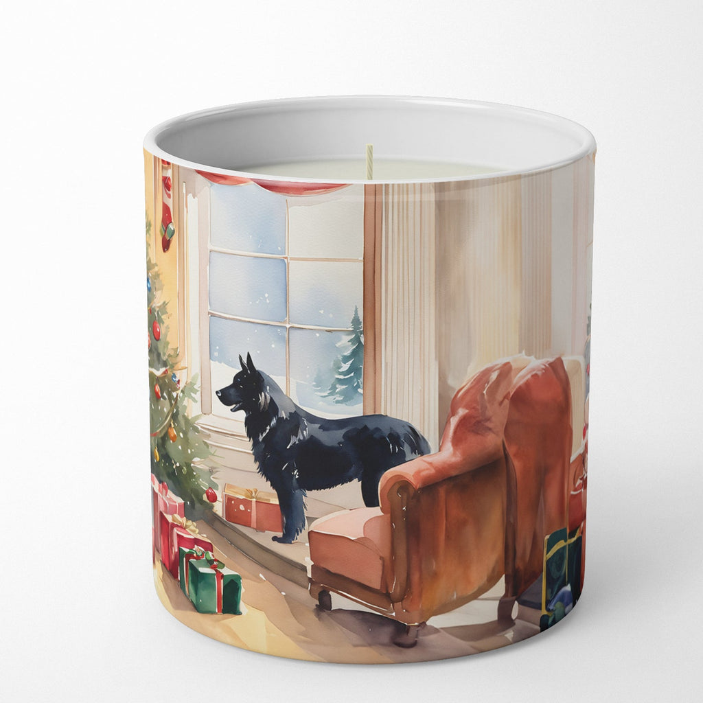 Belgian Sheepdog Cozy Christmas Decorative Soy Candle Nature Soy Wax Essential Oil Home Decor Ideal for Bedroom Kitchen Bath Office Gift, 10 oz