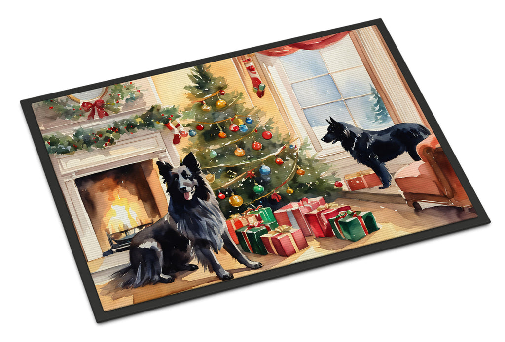 Belgian Sheepdog Cozy Christmas Doormat Indoor Outdoor 24H X 36W Front Door Mat Rugs for Entryway, Non Slip Washable Low Pile,