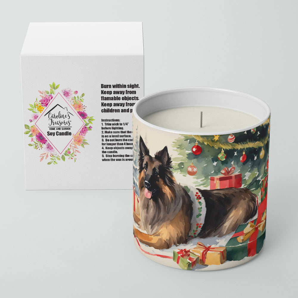 Belgian Tervuren Cozy Christmas Decorative Soy Candle Nature Soy Wax Essential Oil Home Decor Ideal for Bedroom Kitchen Bath Office Gift, 10 oz
