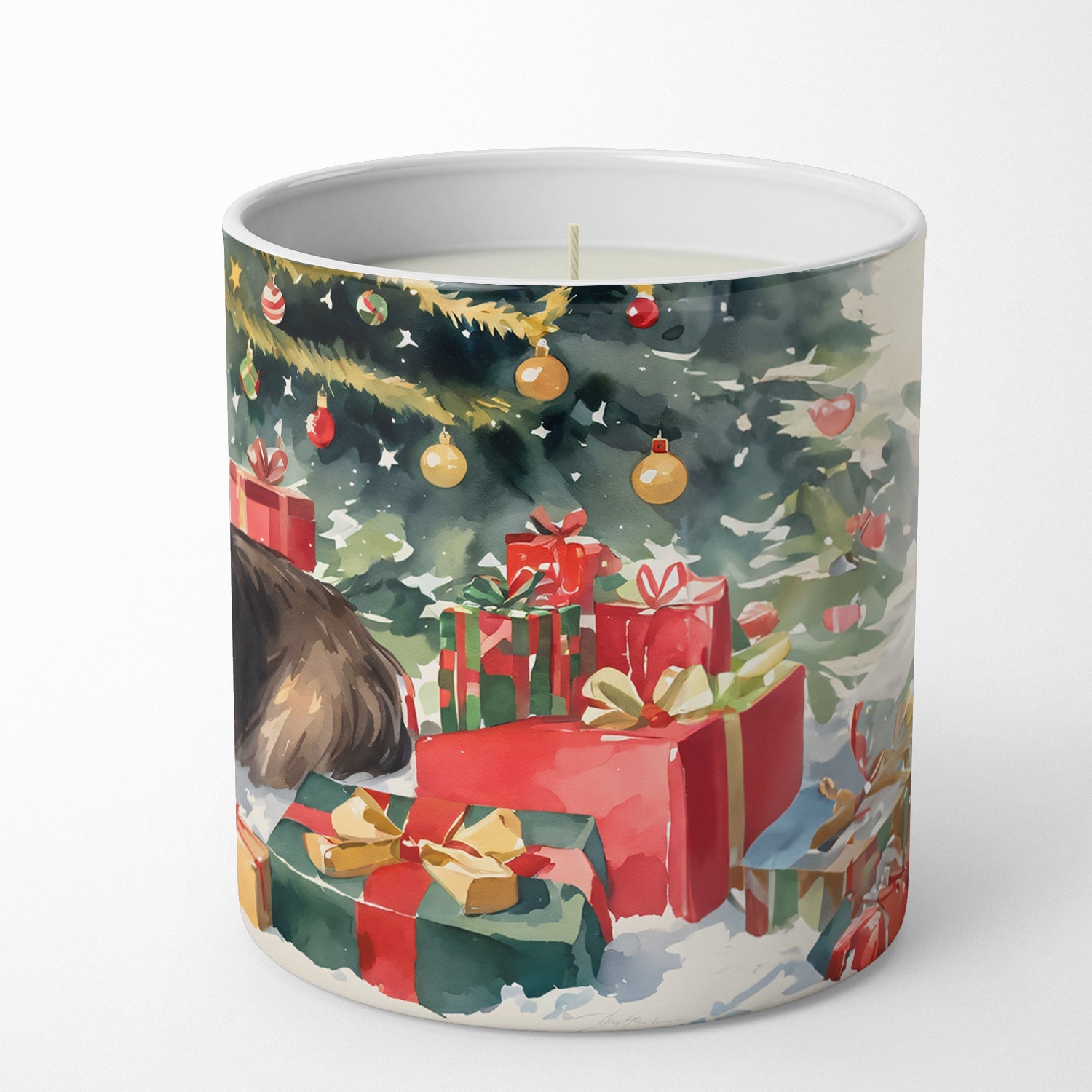 Belgian Tervuren Cozy Christmas Decorative Soy Candle Nature Soy Wax Essential Oil Home Decor Ideal for Bedroom Kitchen Bath Office Gift, 10 oz