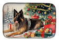 Belgian Tervuren Cozy Christmas Dish Drying Mat Absorbent Dish Drying Mat Pad for Kitchen Counter Dish Drainer Mat for Countertop, 14 x 21", Multicolor