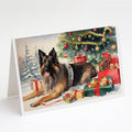 Belgian Tervuren Cozy Christmas Greeting Cards Pack of 8 Blank Cards with Envelopes Whimsical A7 Size 5x7