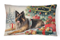 Belgian Tervuren Cozy Christmas Decorative Throw Pillow 12x16 Indoor Outdoor Accent Cushion, Fabric Cover with Insert for Sofa, Bed, Porch & Living Room