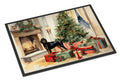 Black and Tan Coonhound Cozy Christmas Doormat Indoor Outdoor 24H X 36W Front Door Mat Rugs for Entryway, Non Slip Washable Low Pile,