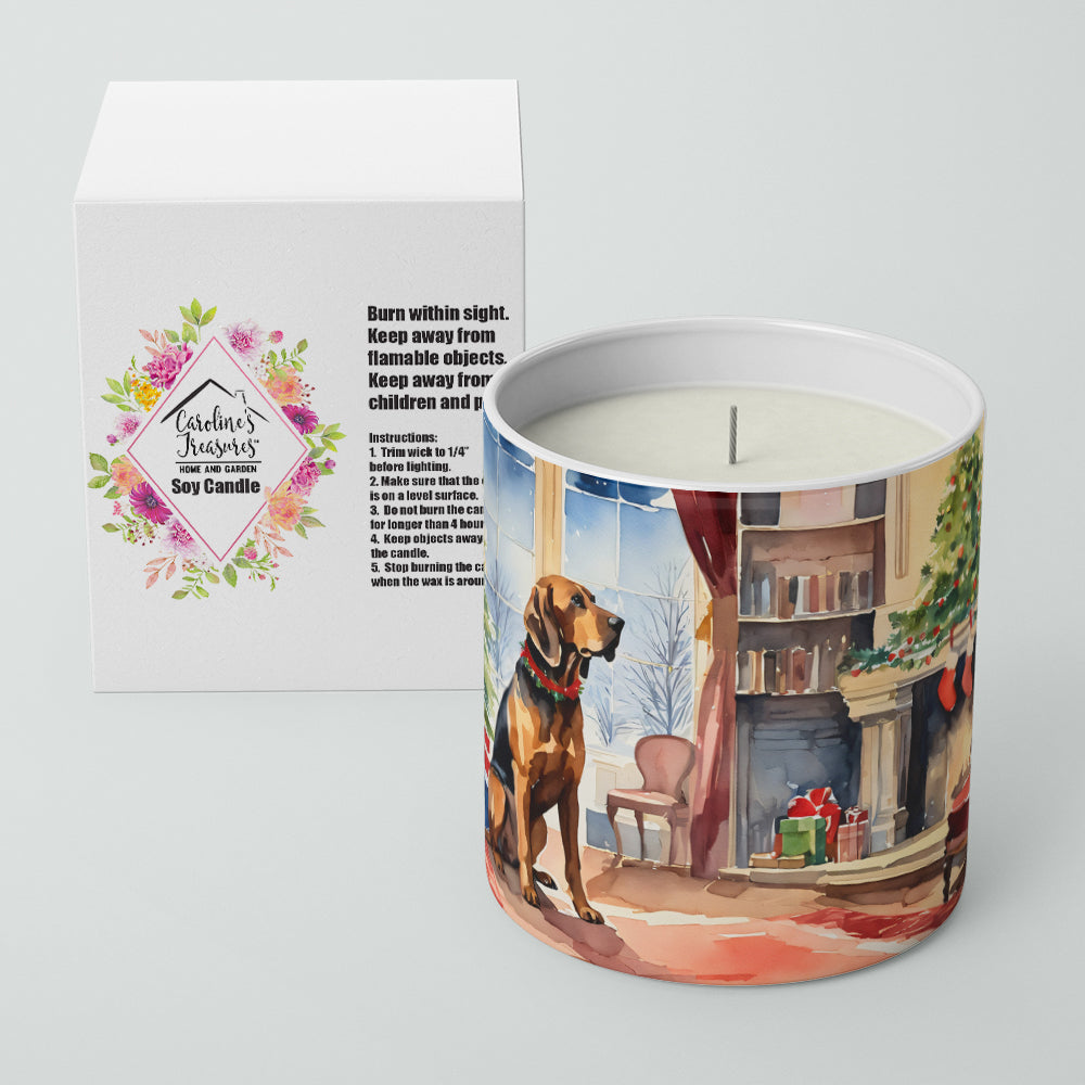 Bloodhound Cozy Christmas Decorative Soy Candle Nature Soy Wax Essential Oil Home Decor Ideal for Bedroom Kitchen Bath Office Gift, 10 oz