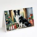 Border Collie Cozy Christmas Greeting Cards Pack of 8 Blank Cards with Envelopes Whimsical A7 Size 5x7