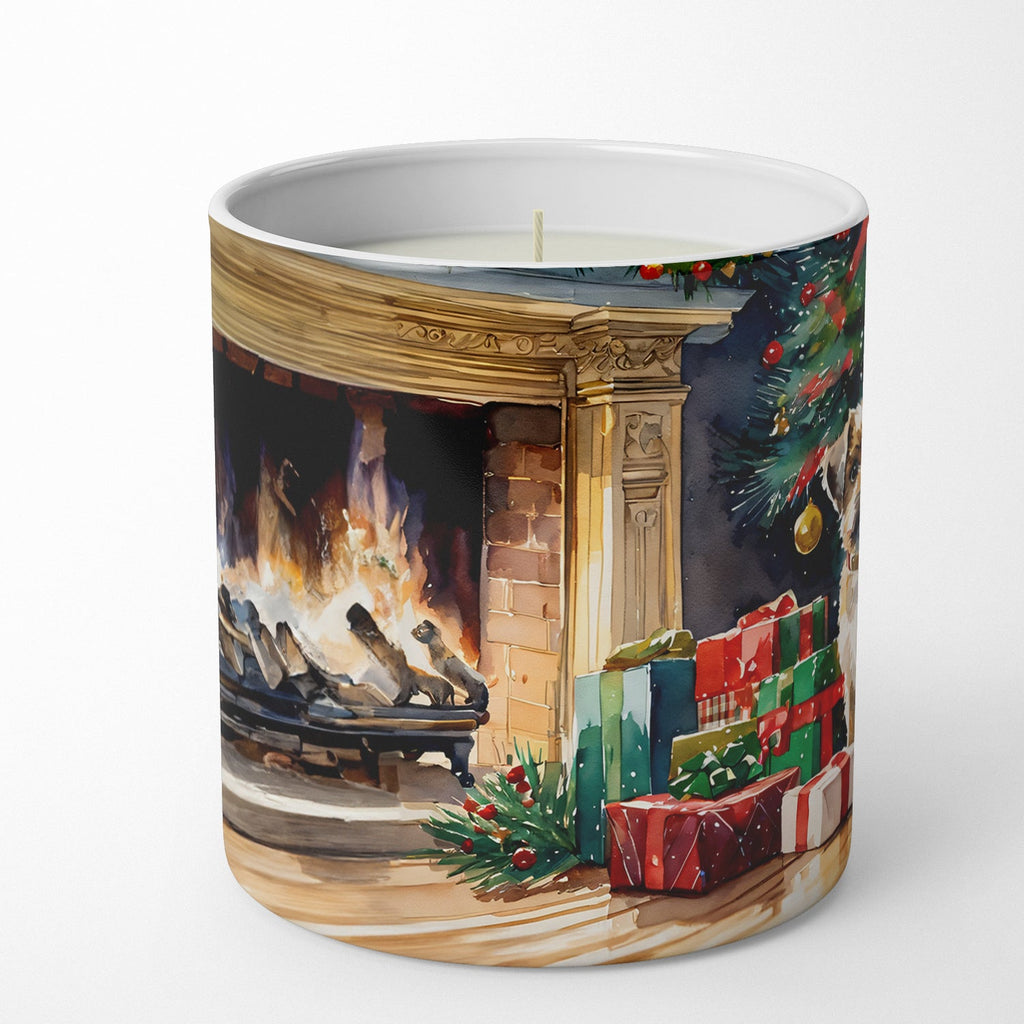 Border Terrier Cozy Christmas Decorative Soy Candle Nature Soy Wax Essential Oil Home Decor Ideal for Bedroom Kitchen Bath Office Gift, 10 oz