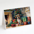 Border Terrier Cozy Christmas Greeting Cards Pack of 8 Blank Cards with Envelopes Whimsical A7 Size 5x7