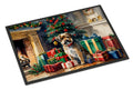 Border Terrier Cozy Christmas Doormat Indoor Outdoor 24H X 36W Front Door Mat Rugs for Entryway, Non Slip Washable Low Pile,