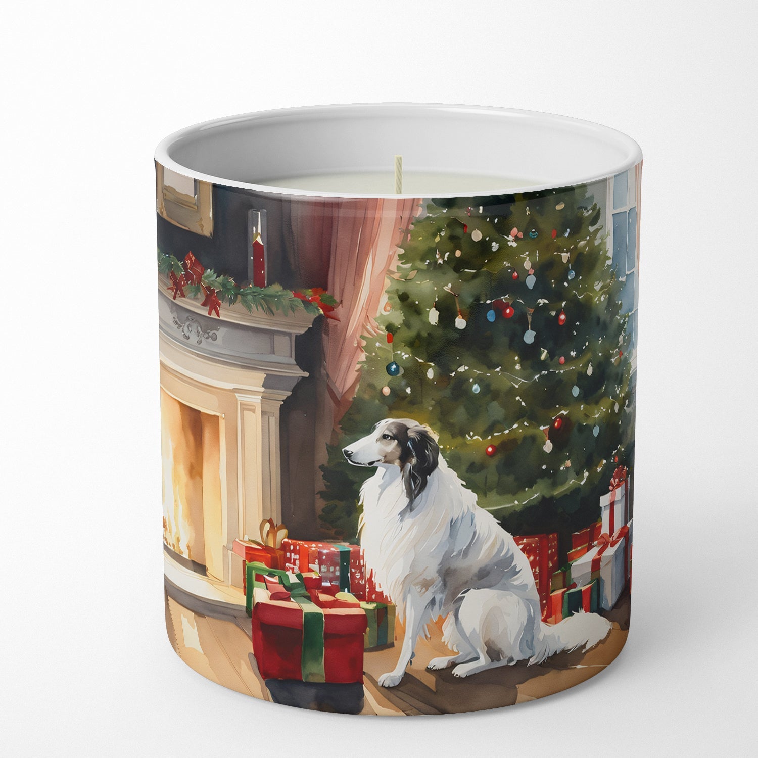 Borzoi Cozy Christmas Decorative Soy Candle Nature Soy Wax Essential Oil Home Decor Ideal for Bedroom Kitchen Bath Office Gift, 10 oz