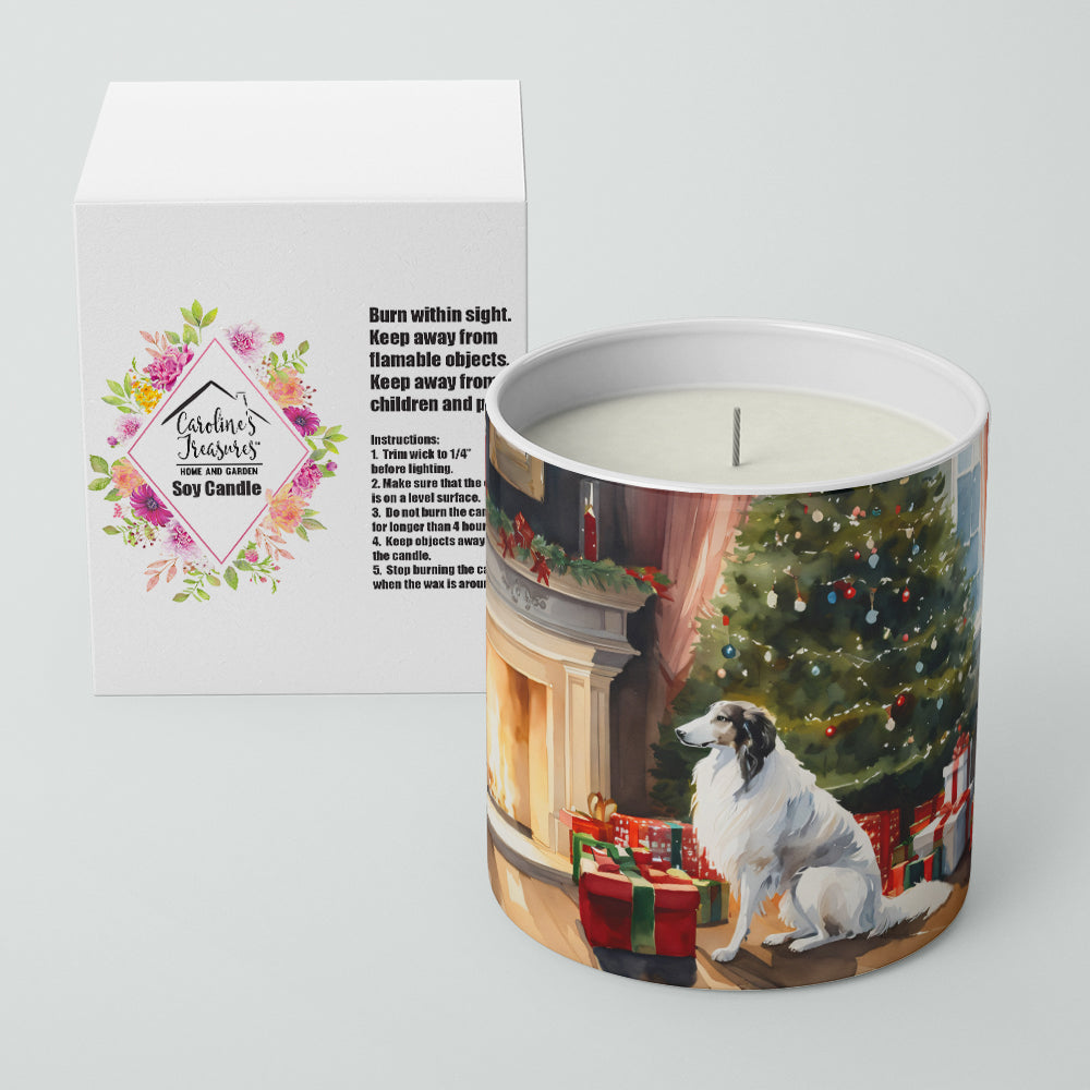 Borzoi Cozy Christmas Decorative Soy Candle Nature Soy Wax Essential Oil Home Decor Ideal for Bedroom Kitchen Bath Office Gift, 10 oz