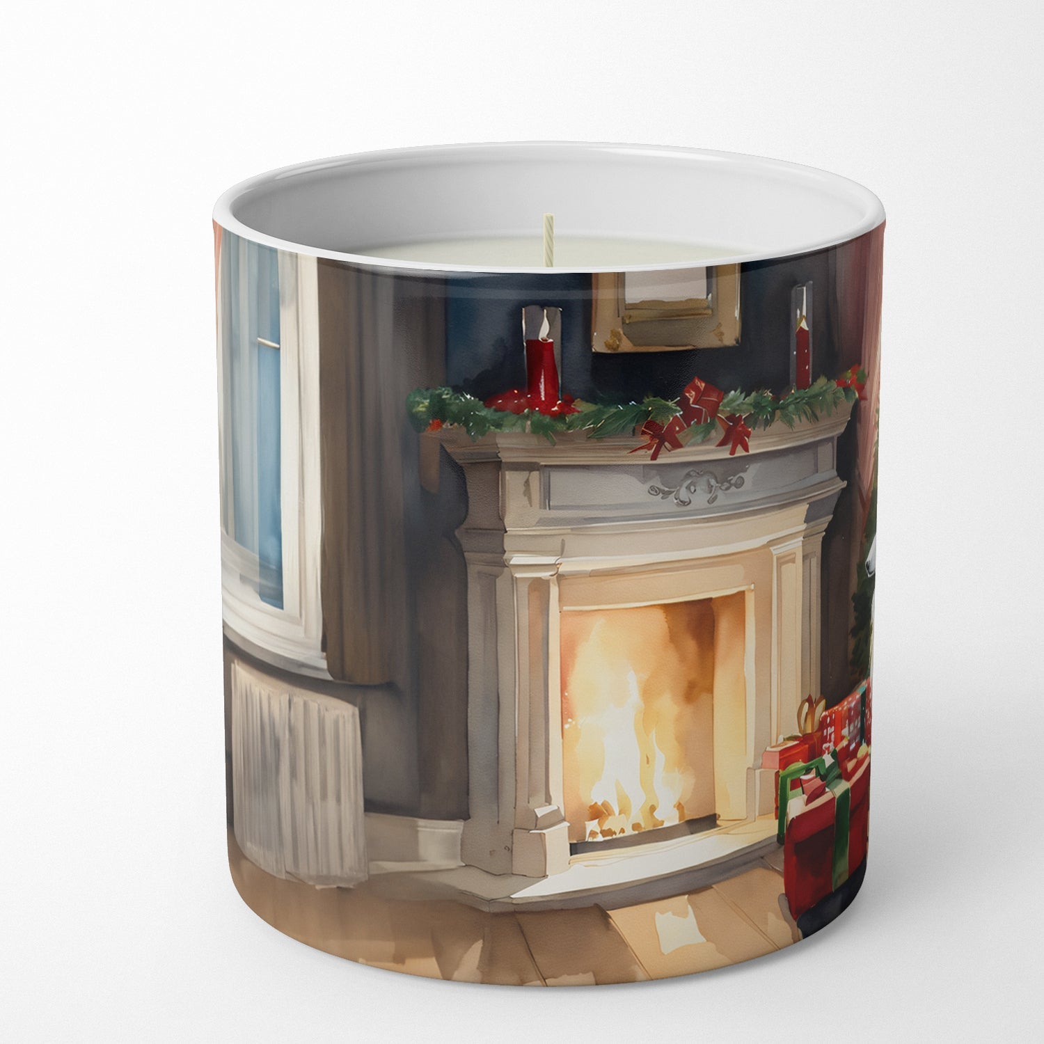 Borzoi Cozy Christmas Decorative Soy Candle Nature Soy Wax Essential Oil Home Decor Ideal for Bedroom Kitchen Bath Office Gift, 10 oz