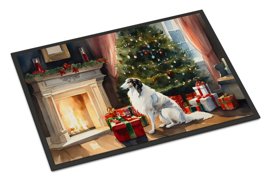 Borzoi Cozy Christmas Doormat Indoor Outdoor 24H X 36W Front Door Mat Rugs for Entryway, Non Slip Washable Low Pile,