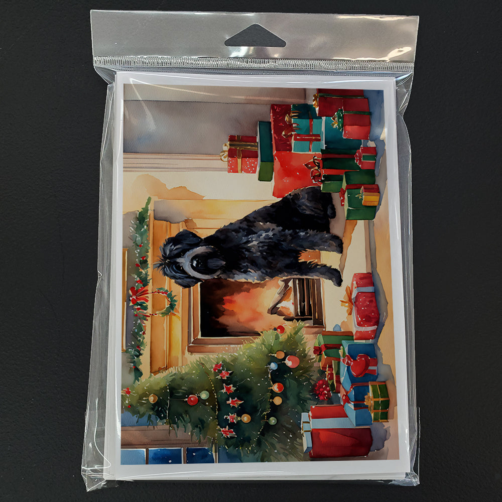 Bouvier des Flandres Cozy Christmas Greeting Cards Pack of 8 Blank Cards with Envelopes Whimsical A7 Size 5x7
