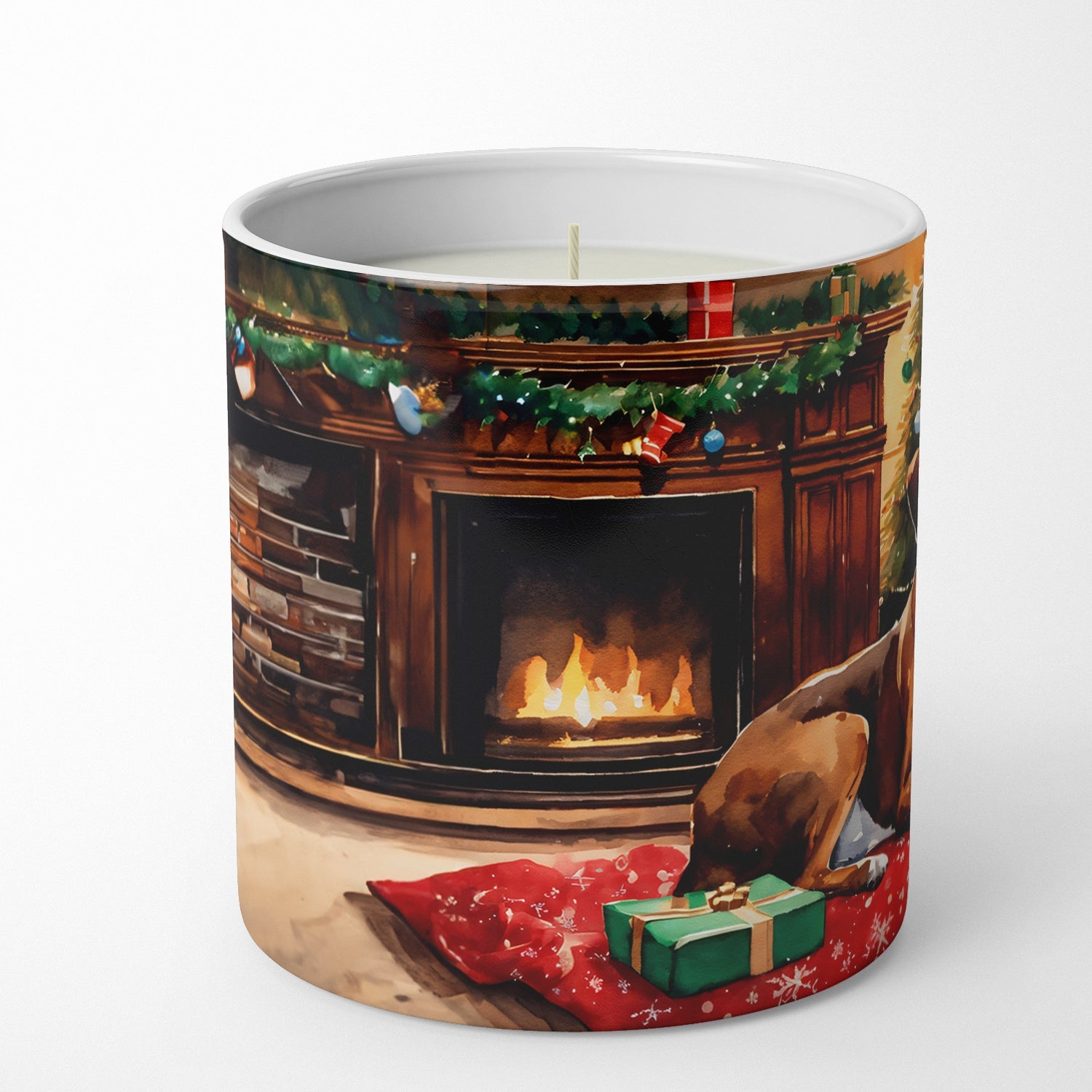 Boxer Cozy Christmas Decorative Soy Candle Nature Soy Wax Essential Oil Home Decor Ideal for Bedroom Kitchen Bath Office Gift, 10 oz