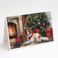 Brittany Cozy Christmas Greeting Cards Pack of 8 Blank Cards with Envelopes Whimsical A7 Size 5x7