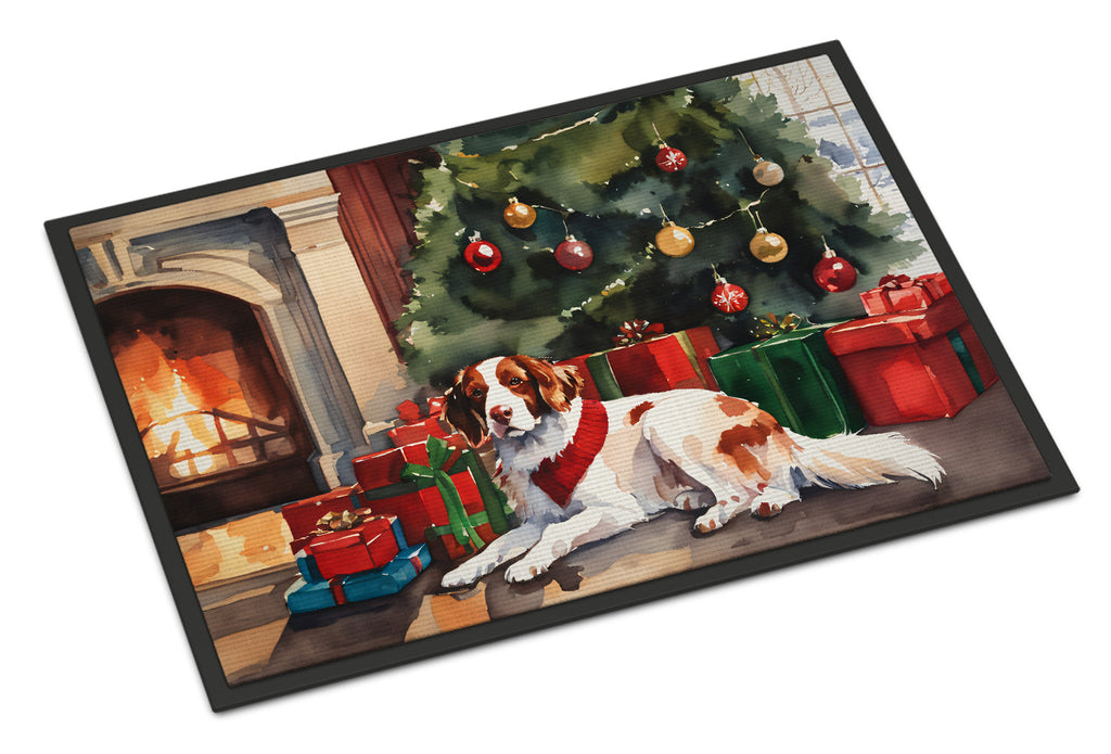 Brittany Cozy Christmas Doormat Indoor Outdoor 18H X 27W Front Door Mat Rugs for Entryway, Non Slip Washable