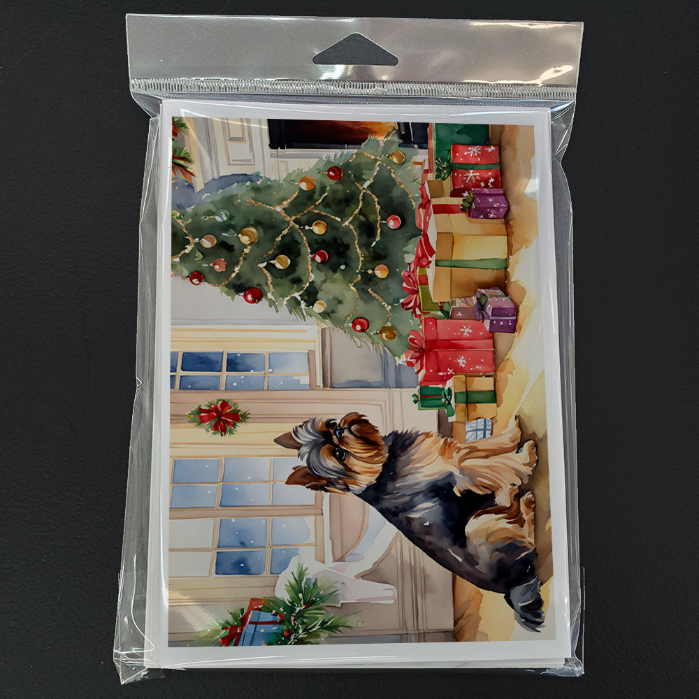 Brussels Griffon Cozy Christmas Greeting Cards Pack of 8 Blank Cards with Envelopes Whimsical A7 Size 5x7
