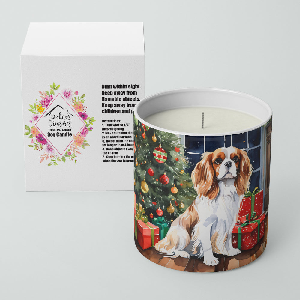 Cavalier Spaniel Cozy Christmas Decorative Soy Candle Nature Soy Wax Essential Oil Home Decor Ideal for Bedroom Kitchen Bath Office Gift, 10 oz