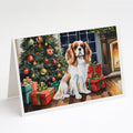 Cavalier Spaniel Cozy Christmas Greeting Cards Pack of 8 Blank Cards with Envelopes Whimsical A7 Size 5x7