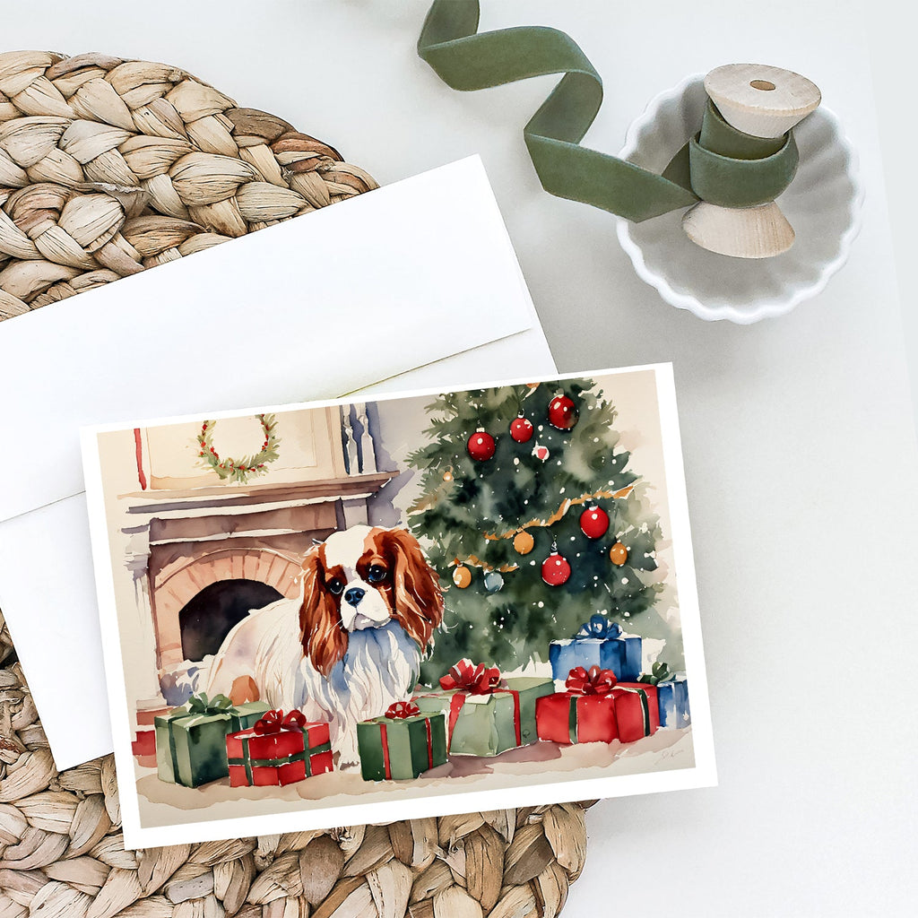 Cavalier Spaniel Cozy Christmas Greeting Cards Pack of 8 Blank Cards with Envelopes Whimsical A7 Size 5x7