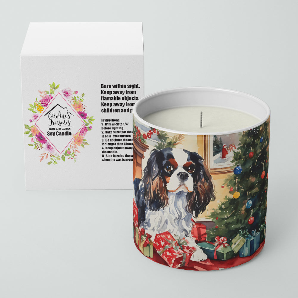 Cavalier Spaniel Cozy Christmas Decorative Soy Candle Nature Soy Wax Essential Oil Home Decor Ideal for Bedroom Kitchen Bath Office Gift, 10 oz