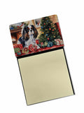 Cavalier Spaniel Cozy Christmas Watercolor Sticky Note Holder Refillable Dispenser Desk Accessory 3x3 Pad Gift