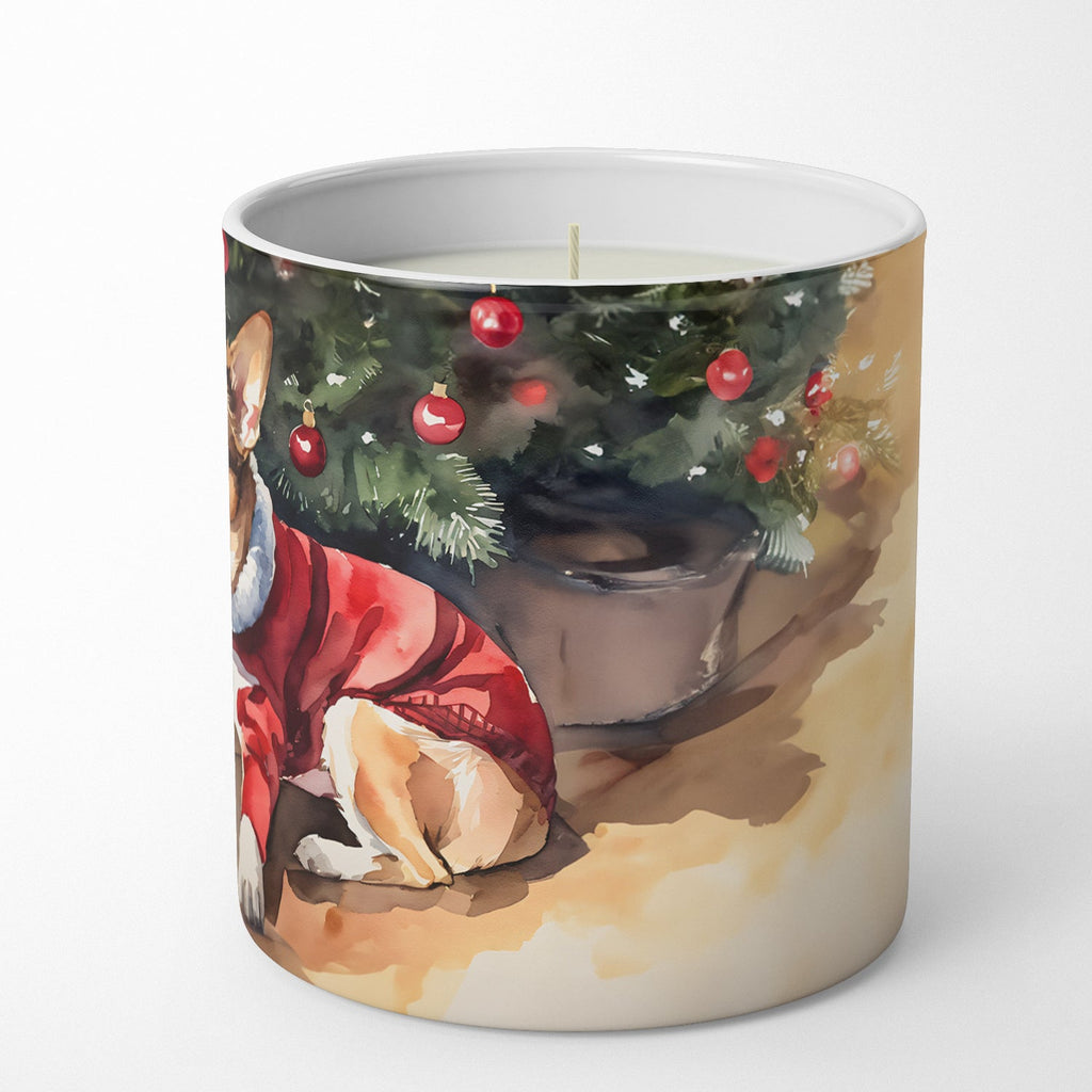 Chihuahua Cozy Christmas Decorative Soy Candle Nature Soy Wax Essential Oil Home Decor Ideal for Bedroom Kitchen Bath Office Gift, 10 oz