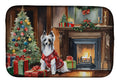 Chinese Crested Cozy Christmas Dish Drying Mat Absorbent Dish Drying Mat Pad for Kitchen Counter Dish Drainer Mat for Countertop, 14 x 21", Multicolor
