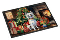 Chinese Crested Cozy Christmas Doormat Indoor Outdoor 18H X 27W Front Door Mat Rugs for Entryway, Non Slip Washable