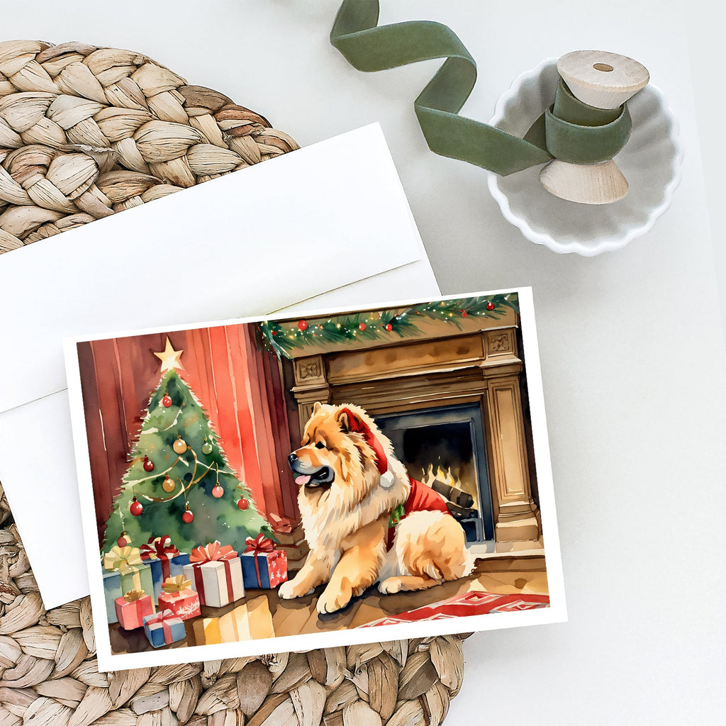 Chow Chow Cozy Christmas Greeting Cards Pack of 8 Blank Cards with Envelopes Whimsical A7 Size 5x7