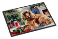 Cocker Spaniel Cozy Christmas Doormat Indoor Outdoor 18H X 27W Front Door Mat Rugs for Entryway, Non Slip Washable
