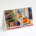 Corgi Cozy Christmas Greeting Cards Pack of 8 Blank Cards with Envelopes Whimsical A7 Size 5x7