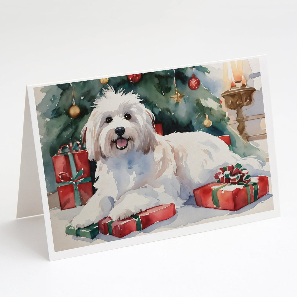 Coton De Tulear Cozy Christmas Greeting Cards Pack of 8 Blank Cards with Envelopes Whimsical A7 Size 5x7