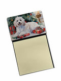 Coton De Tulear Cozy Christmas Watercolor Sticky Note Holder Refillable Dispenser Desk Accessory 3x3 Pad Gift