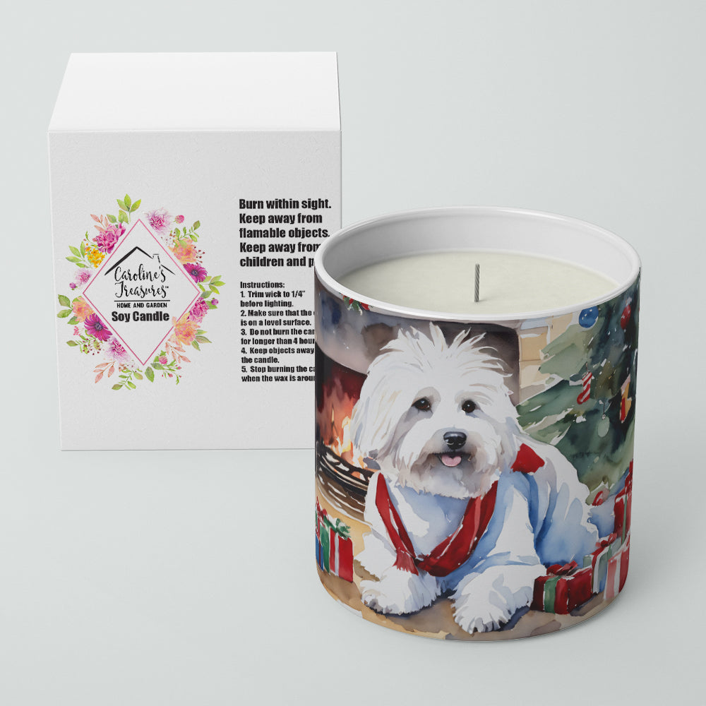Coton De Tulear Cozy Christmas Decorative Soy Candle Nature Soy Wax Essential Oil Home Decor Ideal for Bedroom Kitchen Bath Office Gift, 10 oz