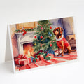 Dachshund Cozy Christmas Greeting Cards Pack of 8 Blank Cards with Envelopes Whimsical A7 Size 5x7