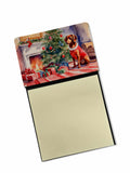 Dachshund Cozy Christmas Watercolor Sticky Note Holder Refillable Dispenser Desk Accessory 3x3 Pad Gift
