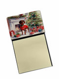 Dachshund Cozy Christmas Watercolor Sticky Note Holder Refillable Dispenser Desk Accessory 3x3 Pad Gift