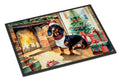 Dachshund Cozy Christmas Doormat Indoor Outdoor 24H X 36W Front Door Mat Rugs for Entryway, Non Slip Washable Low Pile,