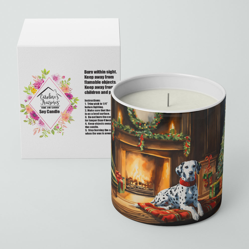 Dalmatian Cozy Christmas Decorative Soy Candle Nature Soy Wax Essential Oil Home Decor Ideal for Bedroom Kitchen Bath Office Gift, 10 oz