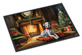 Dalmatian Cozy Christmas Doormat Indoor Outdoor 24H X 36W Front Door Mat Rugs for Entryway, Non Slip Washable Low Pile,