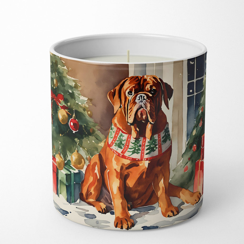 Dogue de Bordeaux Cozy Christmas Decorative Soy Candle Nature Soy Wax Essential Oil Home Decor Ideal for Bedroom Kitchen Bath Office Gift, 10 oz