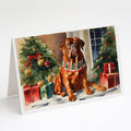 Dogue de Bordeaux Cozy Christmas Greeting Cards Pack of 8 Blank Cards with Envelopes Whimsical A7 Size 5x7